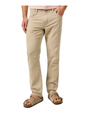Wrangler Wrangler Spodnie materiałowe 112362556 Beżowy Straight Fit