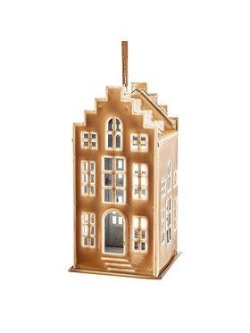 MIAhome MIAhome Figurka domek metalowy kawowy KOFFIE Brązowy