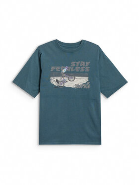4F 4F T-Shirt T-SHIRT GALLERY Turkusowy Loose Fit