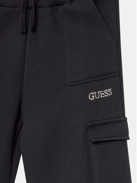 Guess Spodnji Del Trenirke J4BQ16 KCKF2 Črna Relaxed Fit