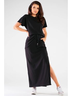 Infinite You Infinite You Sukienka letnia M253 Czarny Basic Fit