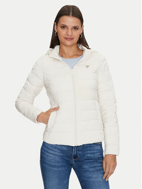 Guess Guess Пухено яке Diann V4YL04 WF3X0 Бял Regular Fit