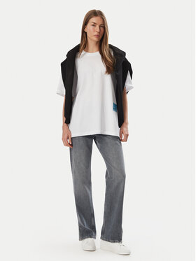 Karl Lagerfeld Jeans Karl Lagerfeld Jeans Tričko B4W17076 Biela Relaxed Fit