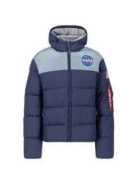 Alpha Industries Alpha Industries Kurtka zimowa NASA Holographic Print Winter Jacket Granatowy Regular Fit