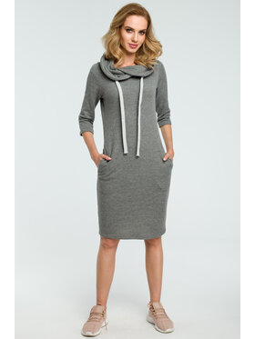 Made of Emotion Made of Emotion Vestito di maglia M391 Grigio Active Fit