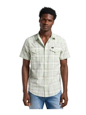 Lee Lee Koszula 112364120 Zielony Regular Fit