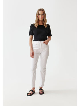 TATUUM TATUUM Kalhoty z materiálu ROMIKI 1 Bílá Skinny Fit