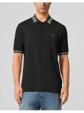 PHILIPP PLEIN PHILIPP PLEIN Polo 31653 Czarny Slim Fit
