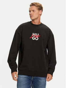 HUGO Hugo Bluza Dlongny 50521081 Czarny Relaxed Fit