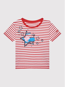 Regatta Regatta T-Shirt Peppa Stripe RKT139 Czerwony Regular Fit