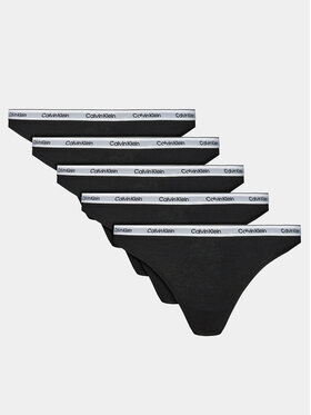 Calvin Klein Underwear Calvin Klein Underwear Набір з 5 пар стрінгів 000QD5221E Чорний