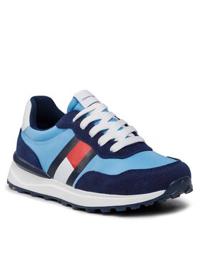 Tommy Hilfiger Tommy Hilfiger Sneakersy Flag Low Cut Lace-Up Sneaker T3X9-32886-1587 M Modrá