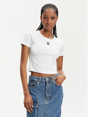 HUGO Hugo T-Shirt Delanor 50512000 Biały Slim Fit
