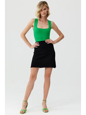 Lunedi Lunedi Spódnica Mini z Dzianiny Czarny Regular Fit