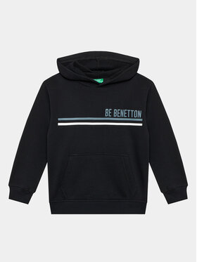 United Colors Of Benetton United Colors Of Benetton Majica dugih rukava 3J68C202M Crna Regular Fit