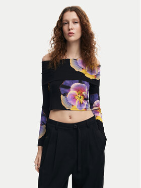Desigual Desigual Blūze Pansee Lacroix 24WWTK92 Melns Slim Fit