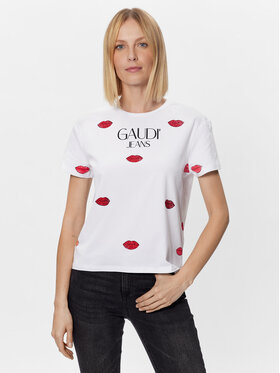 Gaudi Gaudi T-shirt 311BD64008 Bijela Regular Fit