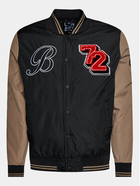 Brave Soul Brave Soul Kurtka bomber MJK-BRODY Czarny Regular Fit