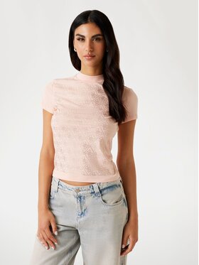Guess Guess Тишърт 167491 Розов Classic Fit