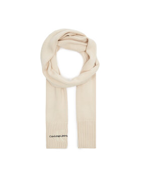 Calvin Klein Jeans Calvin Klein Jeans Šalikas Monologo Embro Knit Scarf K60K611262 Écru