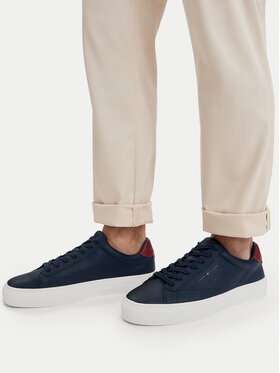 Tommy Hilfiger Tommy Hilfiger Sneakersy Premium Dress Cupsole Lth FM0FM05572 Granatowy