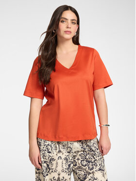 Elena Mirò Elena Mirò T-Shirt G004Z000633N027 Pomarańczowy Regular Fit
