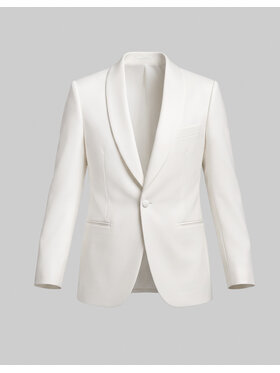 Borgio Borgio Marynarka Cesaro Biały Slim Fit