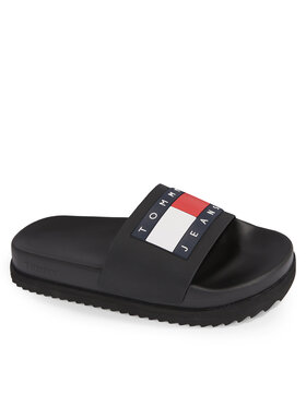 Tommy Jeans Natikači Tjw Elevated Flatform Slide EN0EN02451 Črna