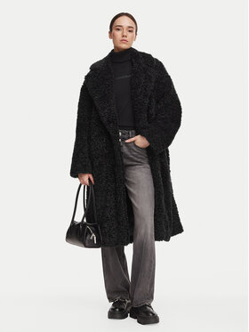 HUGO HUGO Cappotto di pelliccia sintetica Malite-1 50570962 Nero Oversize