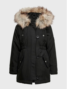 Kids ONLY Kids ONLY Parka Giris Fur 15245678 Czarny Regular Fit