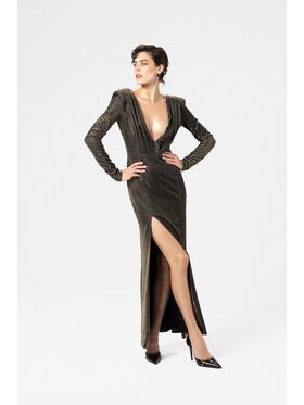 LE POSSÉ LE POSSÉ Sukienka wieczorowa SEZDTZZIS Złoty Slim Fit