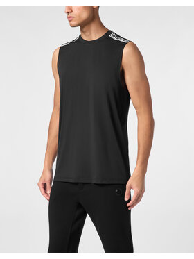 Plein Sport Plein Sport Tank top 10213 Czarny Regular Fit