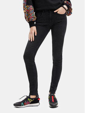 Desigual Desigual Džínsy 23SWDD21 Čierna Skinny Fit