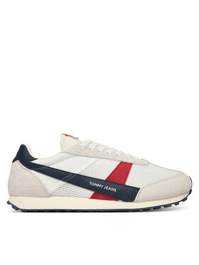 Tommy Jeans Tommy Jeans Sneakersy Retro Runner Archive Open Mesh EM0EM01715 Biela
