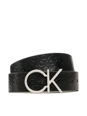 Calvin Klein Calvin Klein Damengürtel Re-Lock Ck Logo Belt 30Mm Emb Mn K60K610981 Schwarz