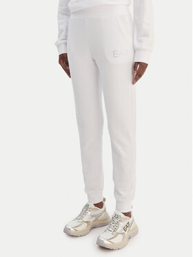EA7 Emporio Armani EA7 Emporio Armani Spodnji del trenirke 7W000538 AF15831 U0002 Bela Regular Fit