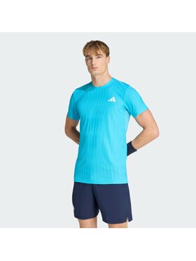 adidas adidas Koszulka techniczna CLIMACOOL+ AIRCHILL FREELIFT Turkusowy Slim Fit