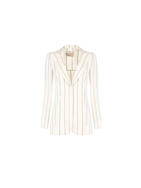 Rinascimento Rinascimento Giacca da donna Giacca righe Beige Regular Fit