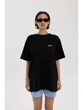 Misaga Misaga T-Shirt DAILY RELAXED T-SHIRT BLACK XS Czarny Relaxed Fit