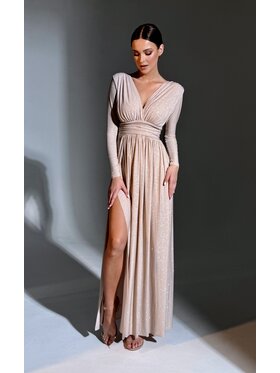 Aurora Aurora Sukienka wieczorowa Adelle Champan Glitter Złoty