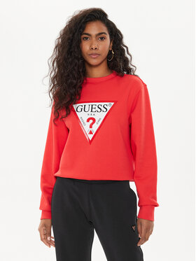 Guess Guess Μπλούζα W2YQ16 KBA11 Κόκκινο Regular Fit