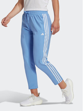 adidas adidas Спортивні штани AEROREADY Made4Training 7/8 Knit 3-Stripes Tapered Joggers HR7828 Голубий Regular Fit