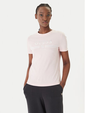 Guess Guess T-Shirt V6GI07 K2968 Różowy Regular Fit