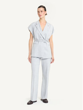 KMX KMX Kamizelka 193080020 Szary Fitted Fit