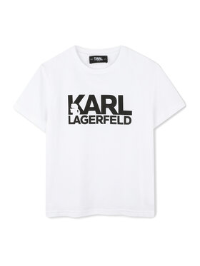 Karl Lagerfeld Kids Karl Lagerfeld Kids Tricou Z30435 D Alb Regular Fit