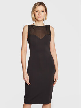 Guess Guess Každodenné šaty W3RK81 KAZS0 Čierna Slim Fit