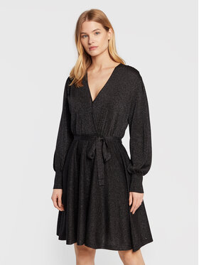 TWINSET TWINSET Sukienka koktajlowa 222TT3011 Czarny Regular Fit