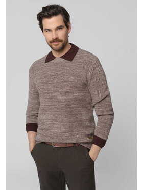 Volcano Volcano Sweter S-BERTO Beżowy Regular Fit