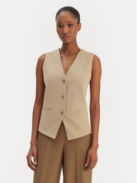 Weekend Max Mara Weekend Max Mara Kamizelka garniturowa Poggio 2615911021 Beżowy Slim Fit