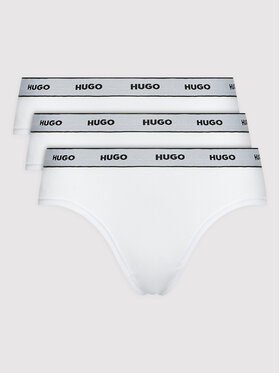 HUGO Hugo Set 3 perechi de chiloți de damă clasici 50469657 Alb
